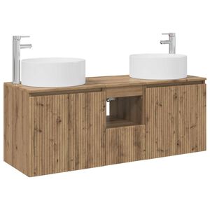 vidaXL Conjunto de Arm&aacute;rios para Banheiro 3 unid. Carvalho Arttisan