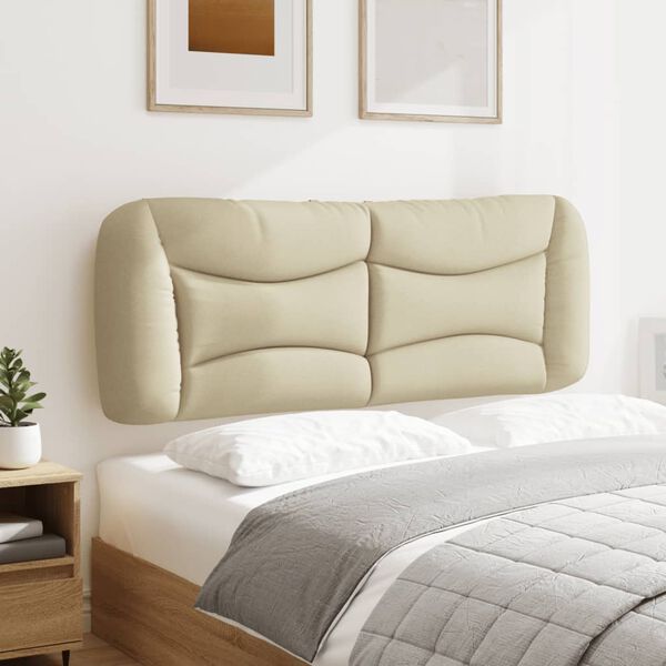 vidaXL Almofad&atilde;o de cabeceira Hvar 140 cm tecido creme