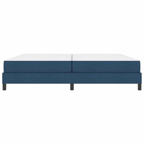 vidaXL Cama Box com colch&atilde;o Azul 200 x 200 cm tecido