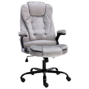 vidaXL Cadeira de escrit&oacute;rio veludo cinzento-claro