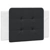 vidaXL Almofad&atilde;o de cabeceira Zadar 90 cm couro artificial preto e branco
