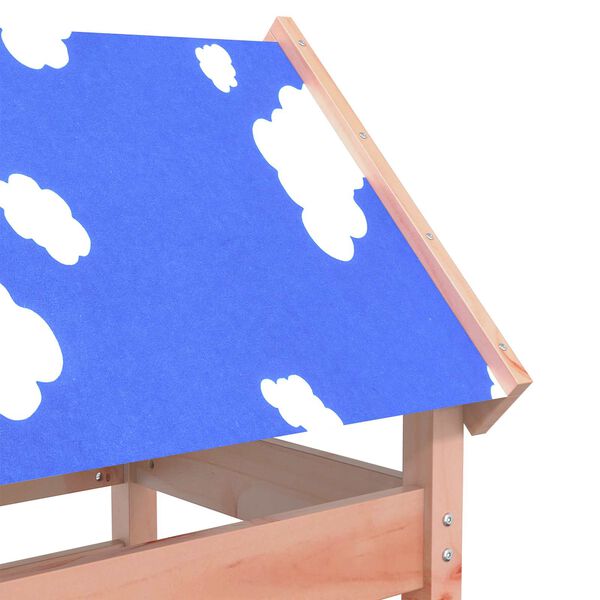 vidaXL Torre de Brincar Castanho Madeira S&oacute;lida de Douglas