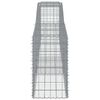 vidaXL Cestos gabião arqueados 25pcs 400x50x80/100cm ferro galvanizado