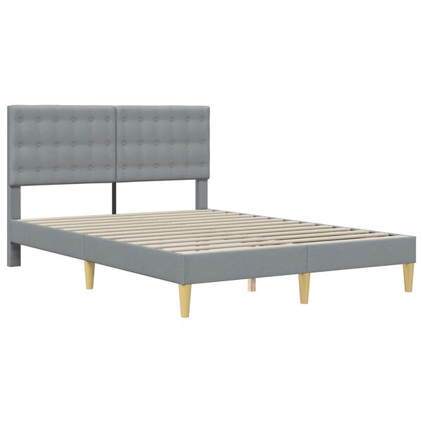 vidaXL Estrutura de cama com colch&atilde;o Cinzento-claro 120 x 190 cm