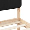 vidaXL Estrutura de Cama com Cabeceira Estofada Preto 150 x 200 cm