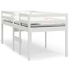 vidaXL Cama alta 75x190 cm madeira de pinho maci&ccedil;a branco