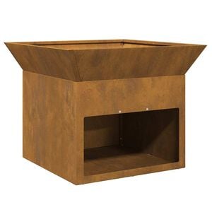 vidaXL Fire Pit Ferro Enferrujado 50 x 50 x 40 cm Aço corten