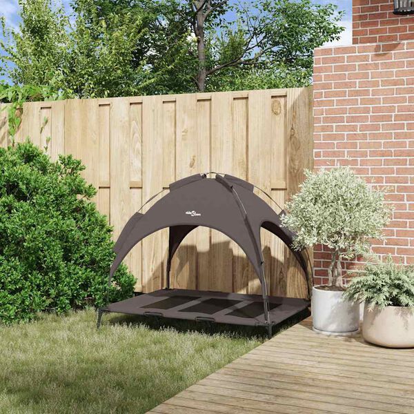 vidaXL Cama para Cachorro Manual Castanho 122 x 93 x 106,5 cm A&ccedil;o