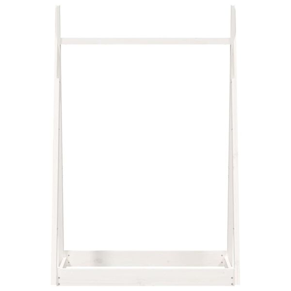 vidaXL Suporte para roupas 100x45x150 cm madeira pinho maci&ccedil;a branco