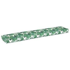 vidaXL Travesseiro de palete Floral Padr&atilde;o de Folhas 200 x 40 x 8 cm