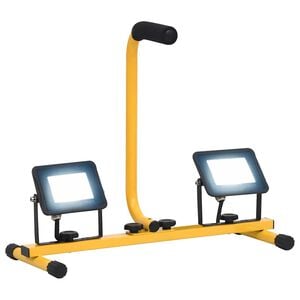 vidaXL Projetor c/ ilumina&ccedil;&atilde;o LED e pega 2x20 W branco frio