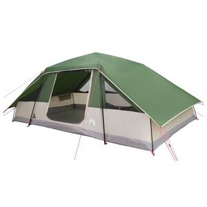vidaXL Barraca Familiar com Cobertura Imperme&aacute;vel 10 pessoa Verde