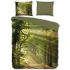 Good Morning Capa de edred&atilde;o WOODS 140x200/220 cm verde