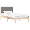 vidaXL Estrutura de Cama com Cabeceira Estofada Cinzento-claro