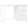 vidaXL Secret&aacute;ria industrial c/ gavetas 105x52x75 cm a&ccedil;o branco