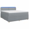 vidaXL Cama box spring com colch&atilde;o Cinzento-claro 140 x 200 cm Tecido