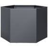 vidaXL Vaso/floreira de jardim hexagonal 69x60x45 cm a&ccedil;o antracite