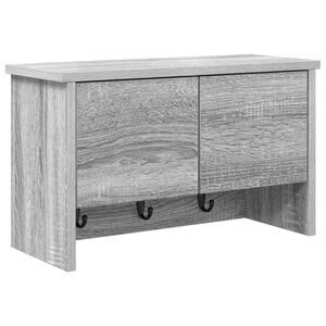 vidaXL Cabideiro de Parede com prateleira Cinza Sonoma 50 x 20 x 30 cm