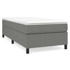 vidaXL Estrutura de cama com molas 90x190 cm tecido cinzento-escuro