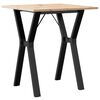 vidaXL Mesa de jantar estrutura em Y 70x70x75 cm pinho e a&ccedil;o