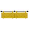 vidaXL Cabeceira Suspensa Amarelo 190 x 55 x 5 cm Veludo