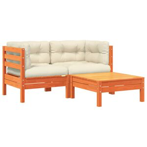 vidaXL Sof&aacute; de 2 lugares para jardim c/ almofad&otilde;es e apoio de p&eacute;s