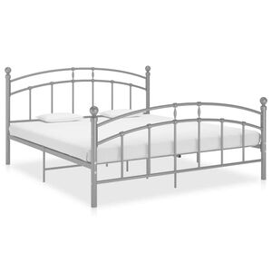 vidaXL Estrutura de cama 200x200 cm metal cinzento