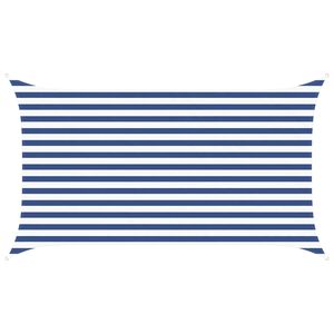 vidaXL Vela de sombra solar Azul e Branco 3,5 x 2 m