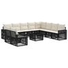 vidaXL Conjunto de Sof&aacute; de Jardim 11 unid. Preto e Branco Creme