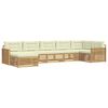vidaXL Conjunto de Sof&aacute;s para Exterior 7 pcs Branco e Creme