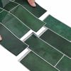 vidaXL Azulejo Subterr&acirc;neo 50 pcs Verde Escuro 29 x 21 cm