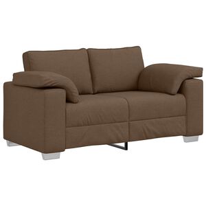 vidaXL Sof&aacute; de dois lugares Castanho 160 cm tecido