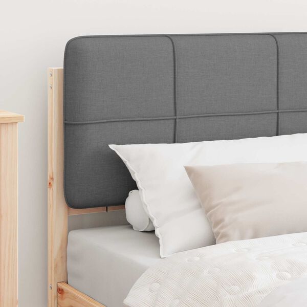 vidaXL Estrutura de Cama com Cabeceira Estofada Cinzento-claro