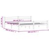 vidaXL Estrutura de cama 200x200 cm pinho maci&ccedil;o branco