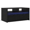 vidaXL Mesa de centro Carvalho Preto 90 x 50 x 45 cm