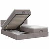 vidaXL Cama ottoman com colch&atilde;o 2 unid. Cinzento-acastanhado