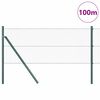 vidaXL Poste de Cerca Verde 100 x 0,6 m (malha de 13 mm) A&ccedil;o e PVC