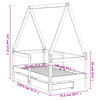 vidaXL Estrutura de cama infantil c/ gavetas 70x140 cm pinho maci&ccedil;o