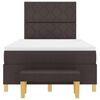 vidaXL Cama Box com colch&atilde;o Castanho escuro 120 x 190 cm tecido