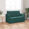 vidaXL Sof&aacute;-Cama 110cm Verde Escuro Veludo