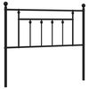 vidaXL Cabeceira de cama 107 cm metal preto