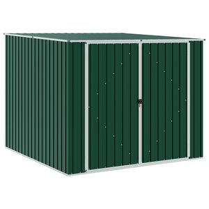 vidaXL Abrigo de jardim 195x198x159 cm a&ccedil;o galvanizado verde