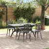 vidaXL Conjunto de Jantar para Jardim 5 pcs Preto Alum&iacute;nio