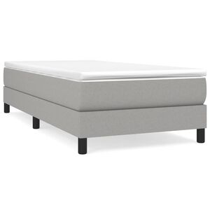 vidaXL Estrutura de cama com molas 100x200 cm tecido cinzento-claro