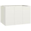 vidaXL Vaso floreira 120x80x80 cm a&ccedil;o branco
