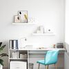 vidaXL Prateleiras de parede suspensas 2 pcs 80x23,5x3,8cm MDF branco