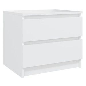 vidaXL Mesa de cabeceira 50x39x43,5 cm derivados de madeira branco