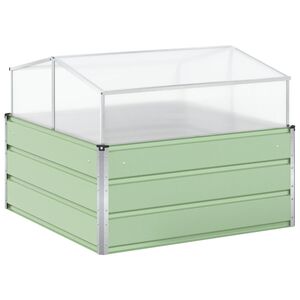vidaXL Floreira Verde Pastel 100 x 100 x 77 cm A&ccedil;o Galvanizado