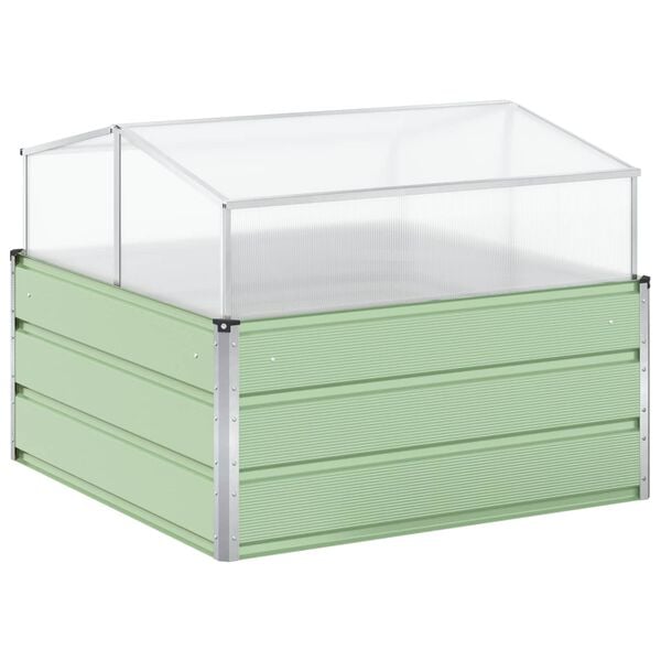 vidaXL Floreira Verde Pastel 100 x 100 x 77 cm A&ccedil;o Galvanizado