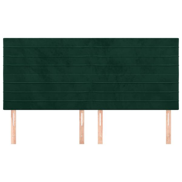 vidaXL Cabeceira Verde Escuro 160x5x118/128 cm Veludo